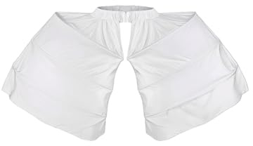 Auroeyfairy Sottogonna vittoriana a doppio pannier sottogonna del XVIII secolo, bianco, taglia unica, bianco, taglia unica