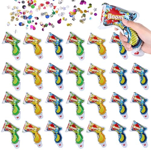 30 stycken konfettikanon, konfettipistol, smällare, bordsfyrverkerier, inomhus, konfettibomb, skytt, konfetti, handhållen födelsedag, glitter, papper för karneval, bröllop, fester