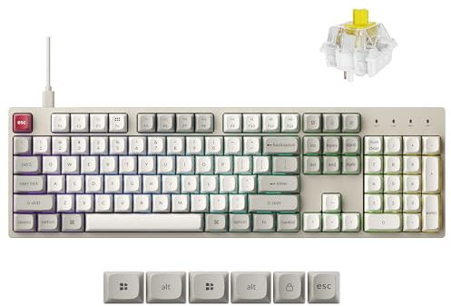 Keychron C2 Pro Kabelgebundene Mechanische Tastatur mit 8K Hz Polling-Rate, Vollformatige Benutzerdefinierte RGB Beleuchtung, Hot-Swappable, PBT-Tastenabdeckungen für Mac Windows Linux