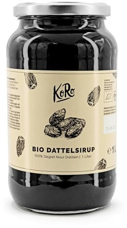 KoRo - Sciroppo di datteri bio 500 ml - Alternativa ideale allo zucchero - Aroma simile al caramello - Senza aggiunta di zuccheri e conservanti - Da aromatici datteri Deglet Nour