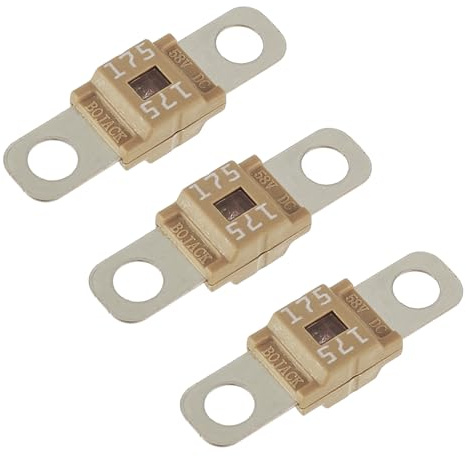 SIGANDG AMI/Midi Fusible 175A de Alta Corriente Bolt-on Midi Fusible 175 Amp Púrpura para Automóviles, Autobuses, Camiones, Caravanas, Vehículos de Construcción (Paquete de 3)