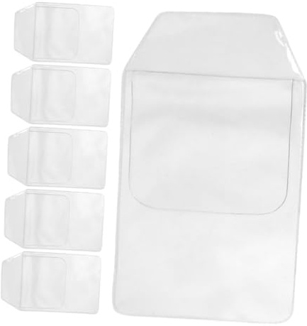 FUNOMOCYA 6 Protectores de Bolsillo de PVC para Enfermeras, Estuche Resistente para Bolígrafos y Tarjetas, Almacenamiento Versátil para Hospital y Conferencias, Pack de 6 Unidades