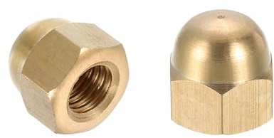 QUARKZMAN Eichel-Sechskantmutter M12x1 75mm Messing Kuppelkopf Sechskant Dekomutter Für Schrauben Bolzen Industrielle Mechanische Elektrische Ausrüstung Reparatur Hardware Goldton 2 Stück