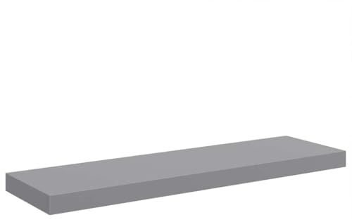 Fisinber - Estantería flotante (80 x 23,5 x 3,8 cm, MDF, placa de panal, marco de metal, fijación invisible, para salón, pasillo, dormitorio, oficina