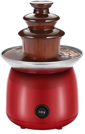 Mini Chocolate Fountain Machine 3 Tier Fondue Tower for Parties and Family Gatherings with Smooth Continuous Flow