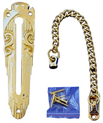 Graf von Gerlitzen Antik Messing Alte Form Tür Kette Türkette Jugendstil Sicherheitskette Sicherheitsbeschlag DSQ5P