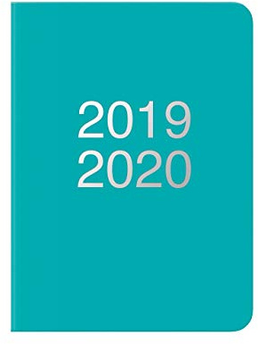 LETTS skolkalender Skärm A5 1 vecka på 2 sidor flerspråkig turkos 2019/20