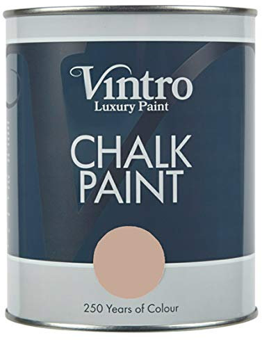 Vintro | Light Brown Chalk Paint | Furniture Paint | Shabby Chic | Upcycle | Decorate | Ultra Matt Finish | 1 Litre (Cafe au lait)