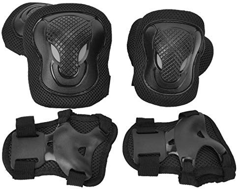 DAUERHAFT Conjunto de Equipos para Adultos Conjunto de Equipos de Patinaje Transpirable Absorbe el Sudor ,Patinaje y Amantes de Patinaje(Black)