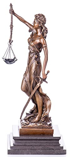 Justicia Bronce Themis Diosa de La Justicia Figura de Bronce Estatua Mujer Escultura pab002 Palazzo Exclusivo