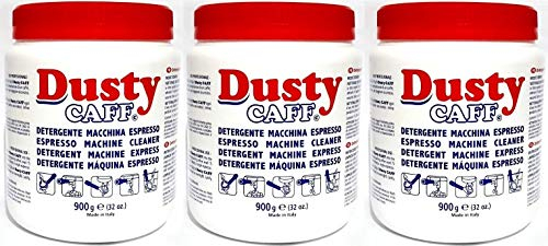 DUSTY CAFF Detergente macchine espresso in polvere (3 x 900g)