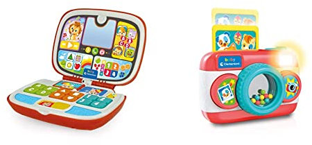 Clementoni Amici Animali, interattive-Laptop Giocattolo 9 Mesi, Centro Attivit & Agrave; e Computer educativo per Bambini & Baby Camer, Macchina Fotografica Prima Infanzia, Gioco Musicale Elettronico