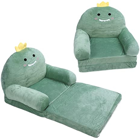 PAOORTS Klappbares Kindersofa, Sessel mit Rückenlehne, 2-in-1 Faltbares Kindersofa, Süßes, Weiches Kinder-Klappsofa für Wohnzimmer und Schlafzimmer(2 Ebenen)