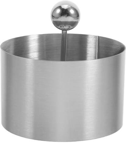 Alipis Onigiri Mold Rice Ball Maker Sushi Mold with Pusher Round Cake Ring for Tiramisu Stainless Steel Kitchen Tool 3.34 X 3.14 X 1.96 in 1 count