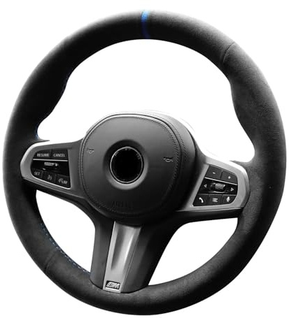 WQKRBMGU Handgenähte Alcantara-Lenkradabdeckung für BMW G20 G21 F40 F44 G22 G26 G30 G31 G32 G11-16 G01 G02 G05 G06 G07 G29