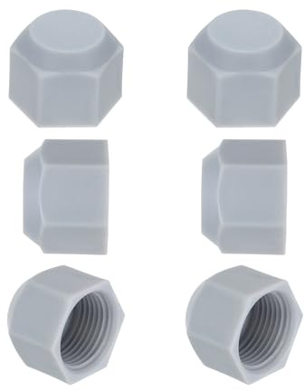 PATIKIL 6Pz Tappo Svasato 5/8 Raccordo a Tubo a Flangia Sae Grigio | Filettatura Femmina 7/8-14Unf, 45 Gradi, per Condizionatore Aria Tubo Gas, Tappo Valvola Spina Stop, Plastica