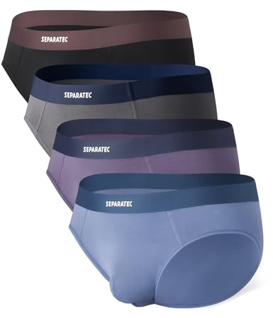 Separatec Boxershorts av bambu för herrar, rayon-kalsonger, mjuka, ventilerande och stretchiga retroshorts för män, med dubbel ficka, utan skavande etikett, XL