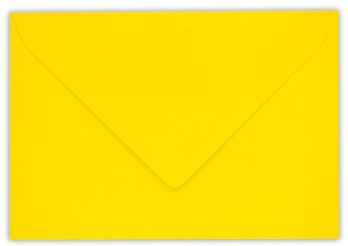 Kuvertwelt DIN C6 Briefumschläge 162 x 114 mm, Nassklebung, Gelb | Hochwertige Papierumschläge mit Nassklebung im 50er-Pack für Zuhause, Büro, Hochzeiten, Geburtstage und Grußkarten.