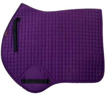 Autumnn Close Contact Saddle Pad Horse Riding GP Saddle Pad Equestrian (Plum, Full)