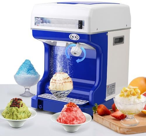 Tritaghiaccio elettrico commerciale, lama in acciaio inox, spessore regolabile per ristoranti, feste e snack bar