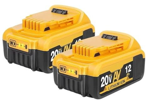 Batterie d'outil électrique 20V 12000mAh - Compatible avec Dewalt DCB206 DCB205 DCB200 DCB204-2 - Batterie de Remplacement pour Tondeuse à Gazon sans Fil(DW12X2)