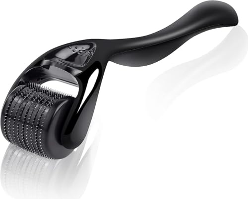 Derma Roller For Hair Growth| Microneedling Roller for Face Body Scalp| Derma Roller for Men & Women| Micro Needling Roller 540 Titanium Needle Home Use, Acne Marks, Cellulite Treatmment (0.5mm)