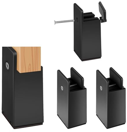 Rehausseurs De Meubles Lot de 4 rehausseurs Meubles, Hauteur 10 cm, réglables avec Serre-Joint, for Table, Chaise, lit, canapé, Largeur 10-37 mm, Robustes