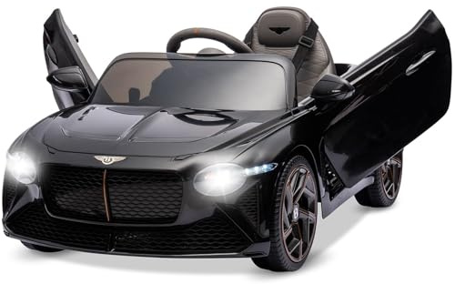 Auto Elettrica per Bambini con Licenza luxury Style Bacalar 12V – Radiocomando Genitori, Porte a Forbice, Sospensioni, 3 Velocità, Luci LED, Clacson – Veicolo Elettrico Sicuro 3-8 Anni – Colore Nero