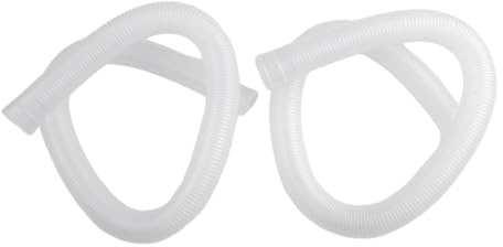 2pcs 1m for Intex 1-1/4 Inch Accessory Hose Above Ground Pool Swimming Pump Blue White Replacement(White)