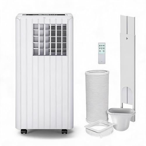 9000 BTU Portable Air Conditioner, 3-in-1 AC Unit with Cool, Dehumidifier, Fan Modes, Quiet Sleep Mode, Installation Kit & Remote Control, Cools Rooms up to 300 Sq.Ft.