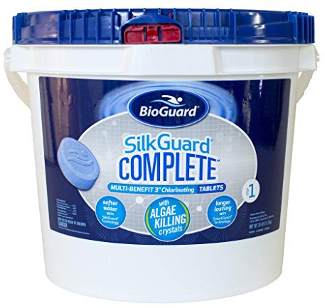 BioGuard SilkGuard Complete 3” Chlorinating Tablets, 25 lb, Chlorine Tablets for Sanitizing Swimming Pools