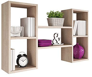 Selsey Kassi - Wandregal/Hängeregal/Bücherregal Mit 5 Fächern In Sonoma Eiche Matt 60X102Cm
