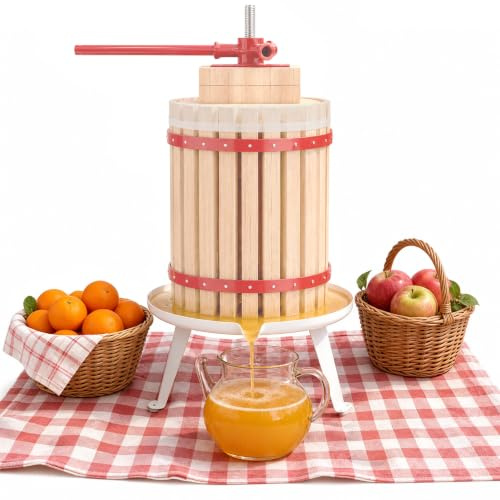 HENGMEI 18L Pressa per frutta Torchio a cricco Spremiagrumi meccanico per Fare Succo, Sidro e Vino