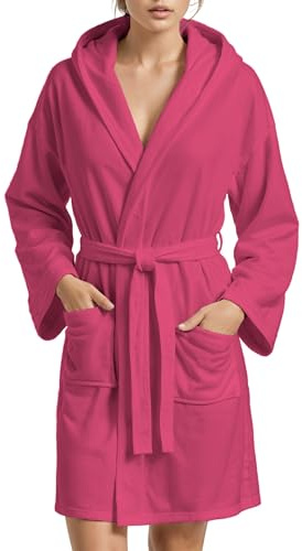 PETTI Artigiani Italiani Bagno Accappatoio in Microfibra, Unisex - Adulto, Rosa (Fucsia), XL