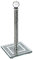 London Boutique Porte-Rouleau de Cuisine en Cristal sur Pied avec Base carrée en Diamant écrasé 30 cm de Hauteur, Argenté et Transparent
