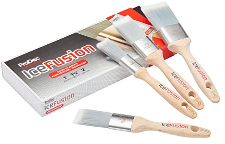 ProDec Advance 4-delad isfusion syntetisk borstset för emulsion, glans och satinfärger, innehåller 2,5 cm, 3,8 cm och 5 cm