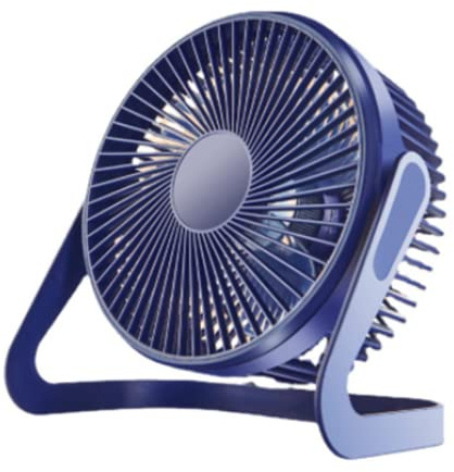 Ventilador de escritorio USB, Mini ventilador portátil con ventilador de mesa ajustable de 2 velocidades ventiladores de escritorio personales para oficina en casa al aire libre (Azul oscuro)
