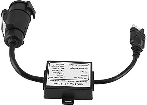 Cavo della Spina del Rimorchio, Convertitore della Luce del Connettore del Rimorchio Adattatore 4 Pin USA a 7 Pin EUR Separazione del Segnale di Arresto/freno