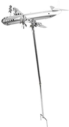 Windspiel Flugzeug Kinetische Windskulptur für Garten Terrasse Dekorative Windmühle Aus Wetterfest und Hängend Ideale Außendekoration für Jeden Außenbereich