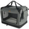 VOUNOT Hundebox faltbar, Transportbox Katze Hunde, Hundetasche, Oxford-Gewebe, Netzstoff, Atmungsaktiv, Transportabel, Metallrahmen, mit Griffen, Taschen, 82x60x60cm XL, Grau