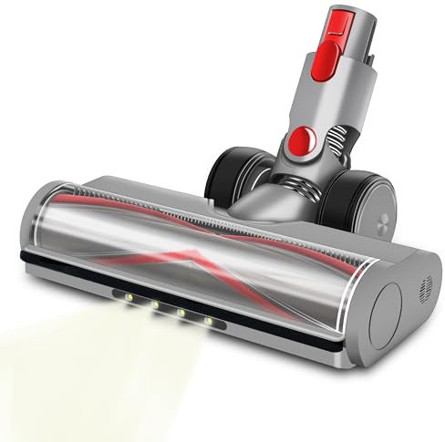 Italdos Bürste kompatibel mit Dyson V7 V8 V10 V11 V15 Staubsaugerzubehör Bodendüse mit Lichtern für dunkle Ecken, AS-DS-V15SS