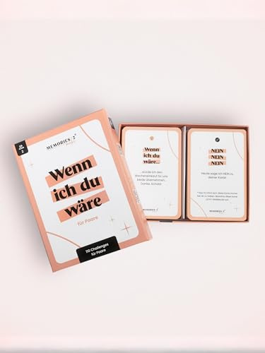 memories2make® Challengekarten für Paare I Kartenspiel für Paare I Mehr Quality Time & Intimität I Spiel für Pärchen, Beziehungen I Geschenkidee Weihnachten, Jahrestag, Geburtstag