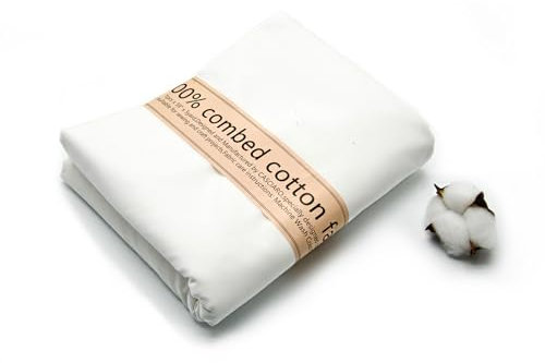 2 Yard weißer Stoff Baumwollstoff Meterware 100% Baumwolle Stoff Patchwork Dekostoff 1,5 Meter Breite stoff weiß Weiche Stickerei Quilting Material für Nähen Material Kleidung