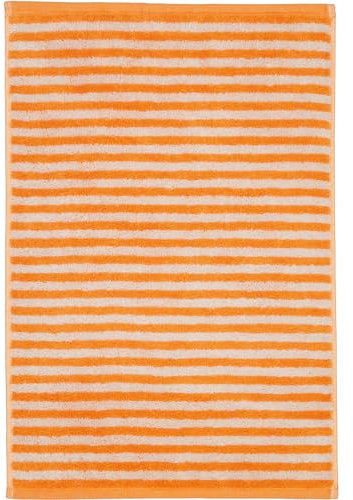 CAWÖ Home Toallas Campus Ringel 955 Mandarina – 33 toallas de invitados 30 x 50 cm