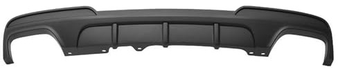 IKON MOTORSPORTS Rear Bumper Lip, Compatible with 2011-2015 BMW F10 5-Series, MT Style Unpainted Black PU Polyurethane Rear Lower Spoiler Air Dam Chin Valance Splitter 1Piece