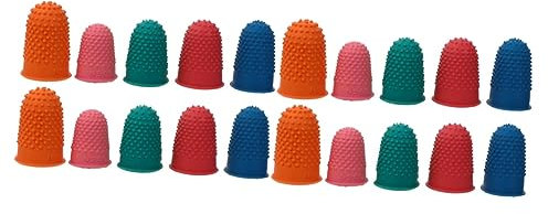 FOMIYES 20 Pz ditali in gomma antiscivolo Coperture per le dita di precisione ukulele copertura della punta delle dita in lattice cappucci delle dita impugnature a punta di dita Chitarra