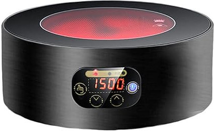 LeGDOr Fornello Elettrico in Ceramica Fornello da tè Mini tè per Uso Domestico Pentola in Ferro Macchina per Il tè Tecnologia Non elettromagnetica,Nero
