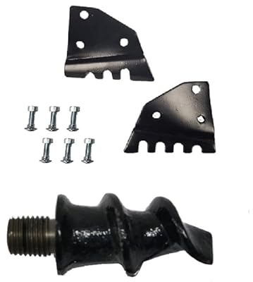 Auger Point to Fit 9 and 12 Post Hole Digger & 12 Serrated Auger Edges Farmer Bob's Parts 50100-50400, Black