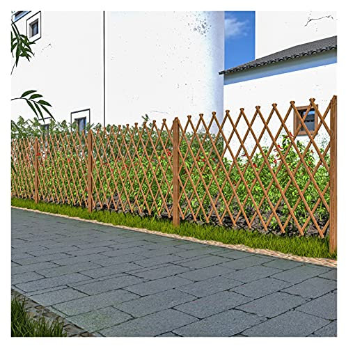 Ausziehbarer Gartenzaun, Spalier, ausziehbarer freistehender Garten-Spalierzaun aus Holz, Pflanzenschutz, einfach zu steckender Zaun, 40/70/90/120 cm hoch (Größe: H 120 cm x L 240 cm), schön