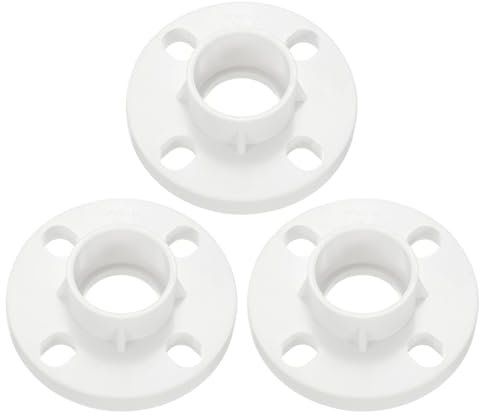 YOKIVE 3 Stück PVC-Rohrfitting, Flansch-Steckkupplung Verbinder Rohrverbindung, Ideal für Badezimmer, Küche, Spüle (Weiß, 50 mm)